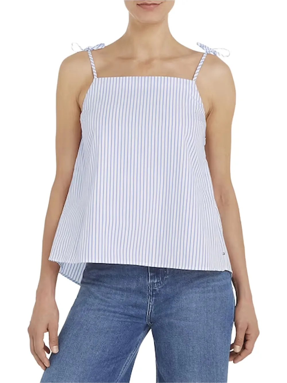 Tommy Hilfiger striped organic cotton top | White | Image 1