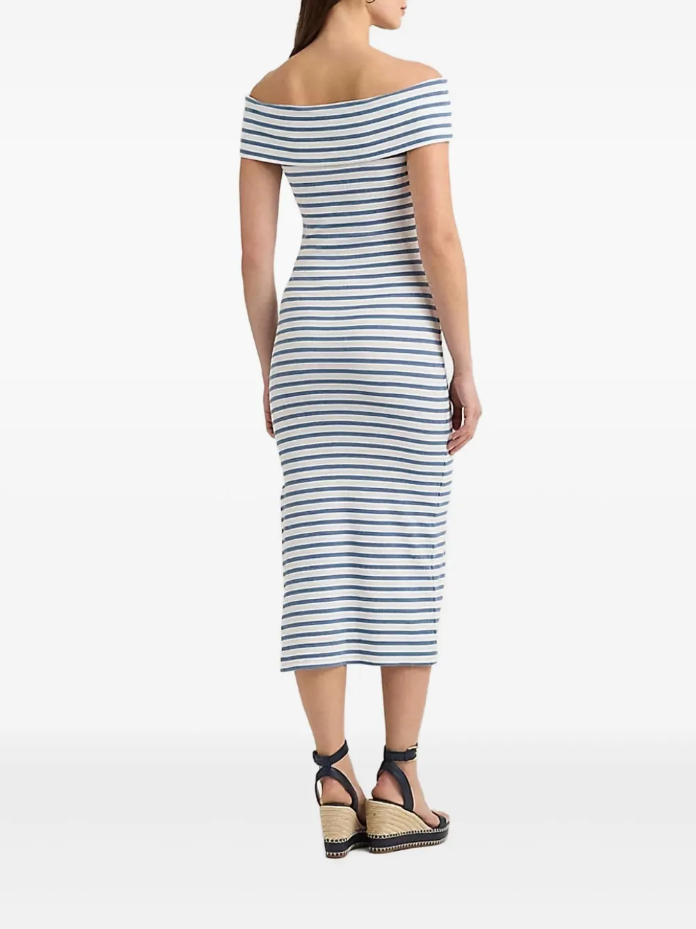 Lauren Ralph Lauren Gestreepte jurk - Wit