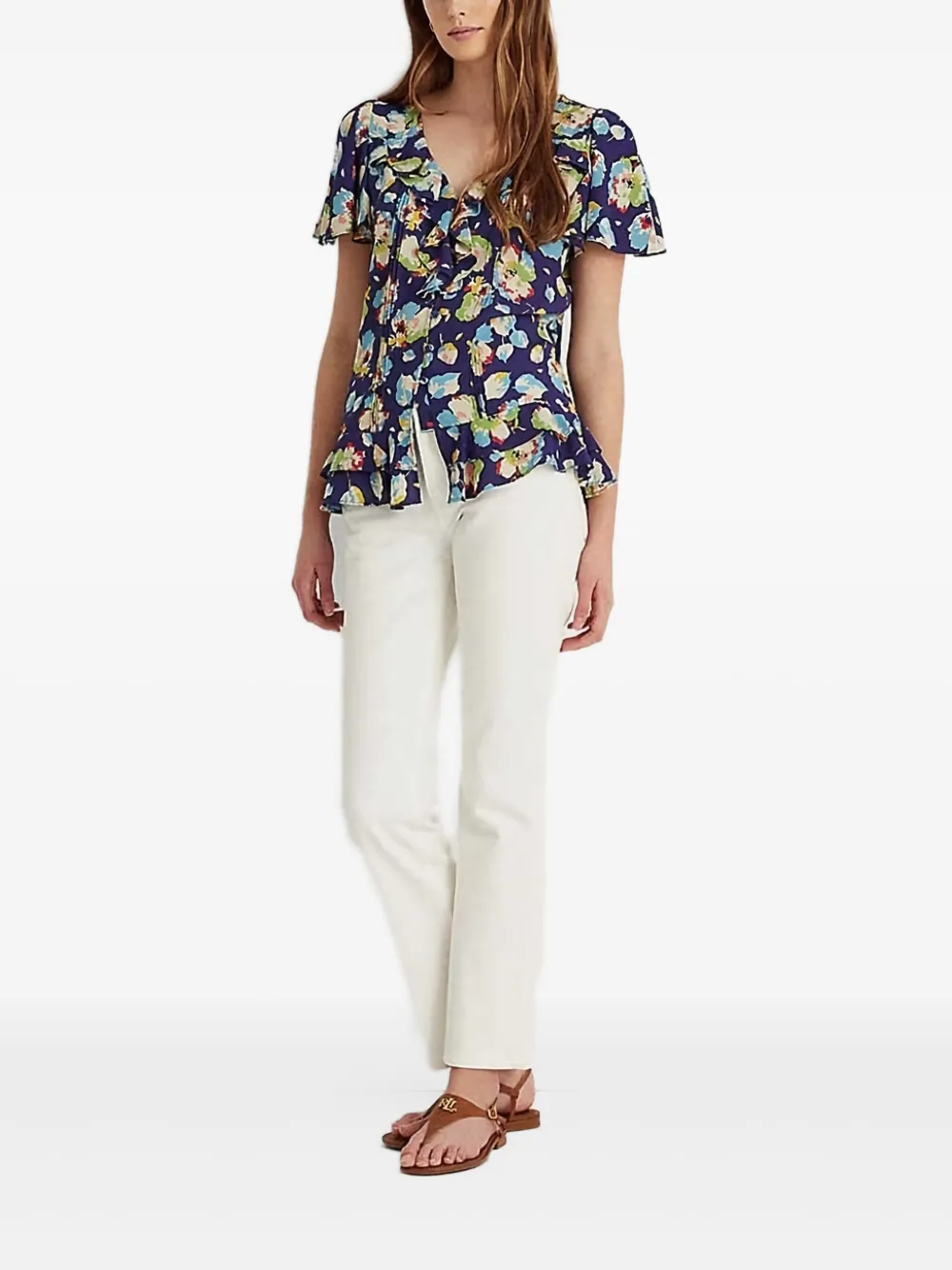 Lauren Ralph Lauren Blouse met bloemenprint - Blauw