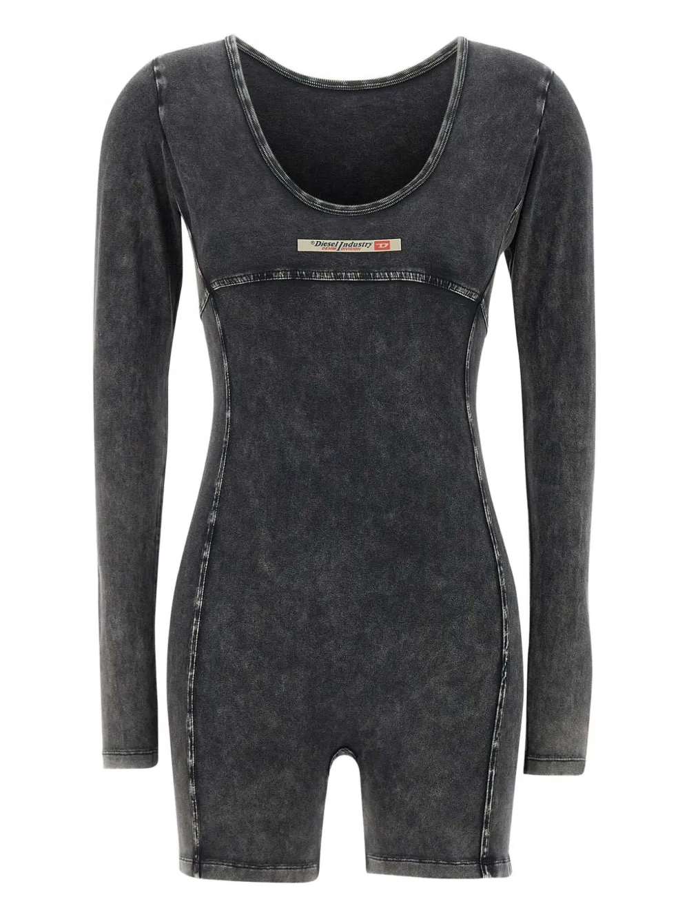 jersey long-sleeve playsuit