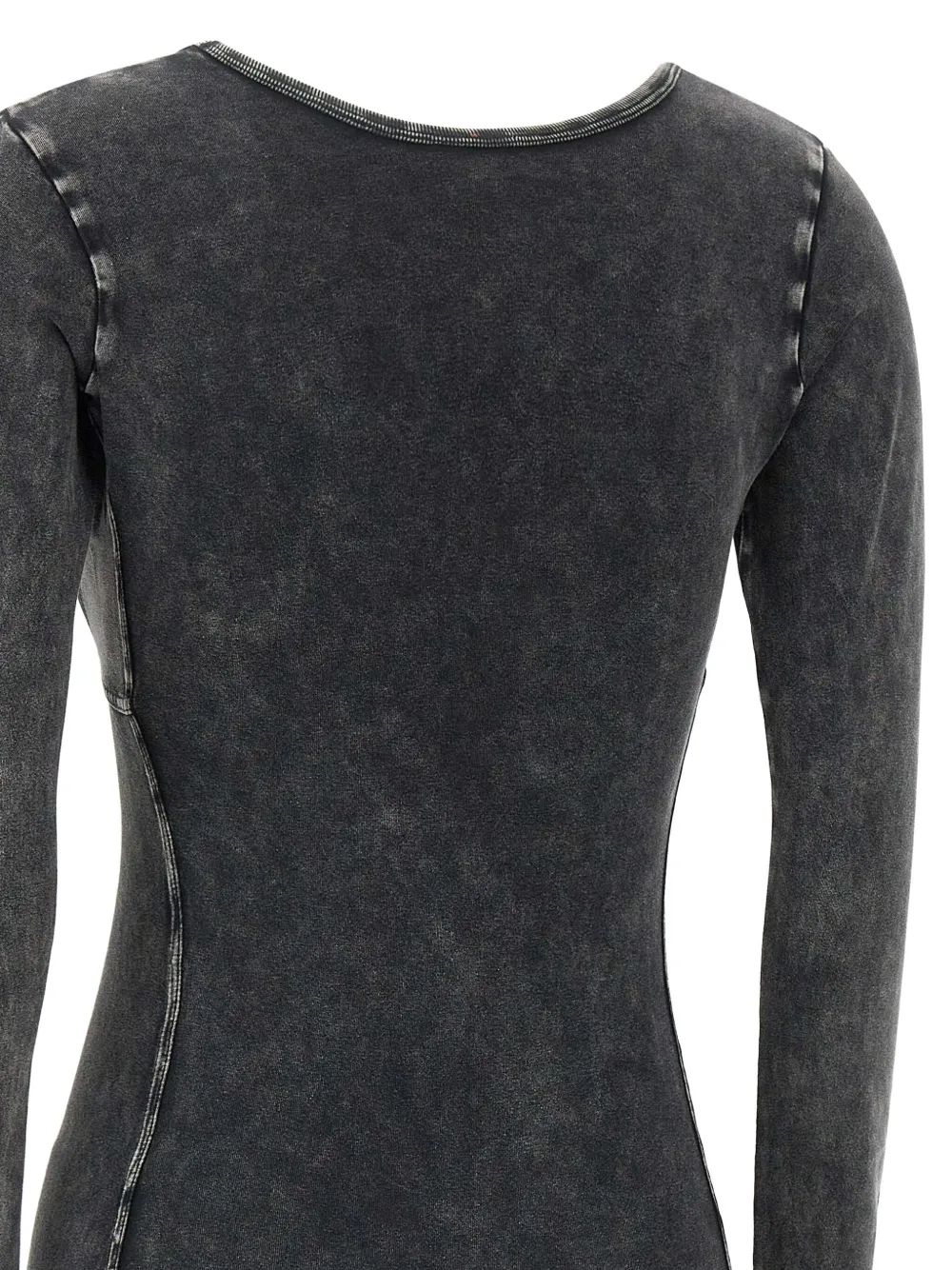 Diesel Jersey playsuit met lange mouwen Zwart
