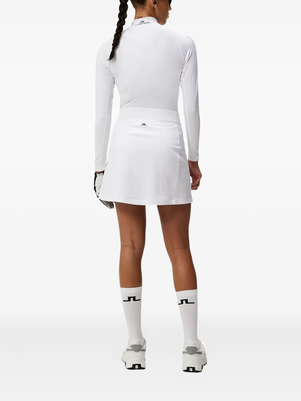 J. Lindeberg Pleated Panelled Skirt In White