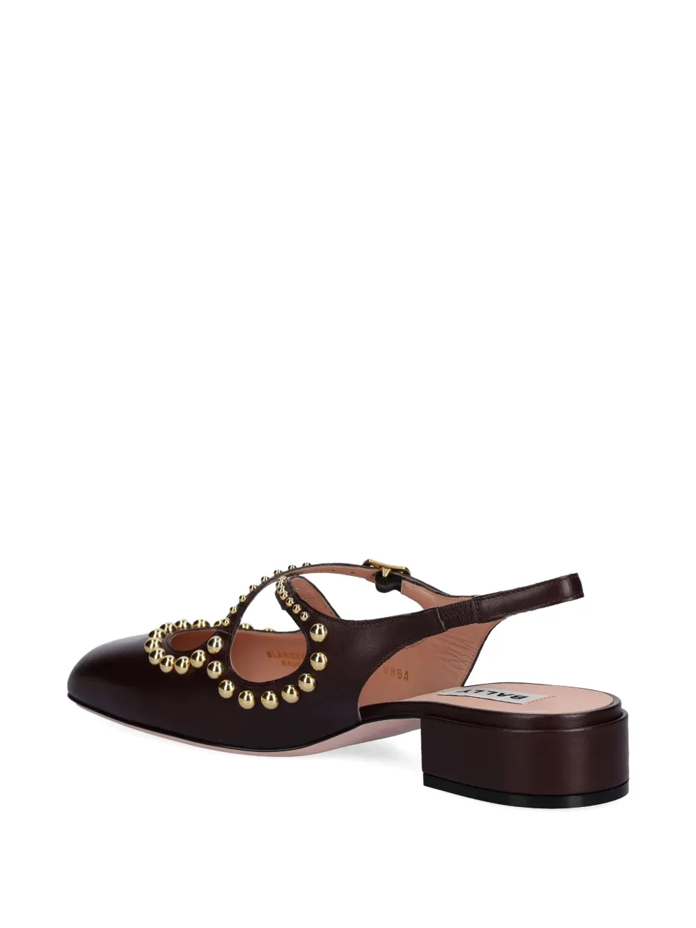 Bally rina studded slingback pumps Brown