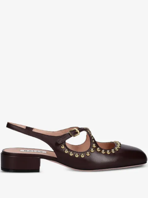 Bally Ballyrina studded slingback pumps