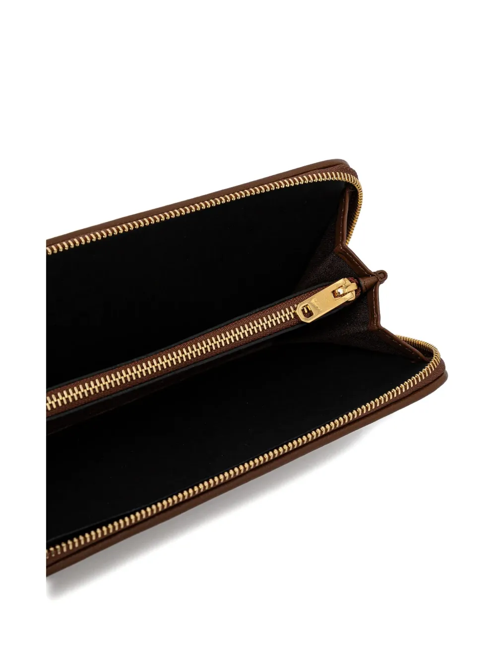 Bally Portemonnee met logodetail en rits Bruin