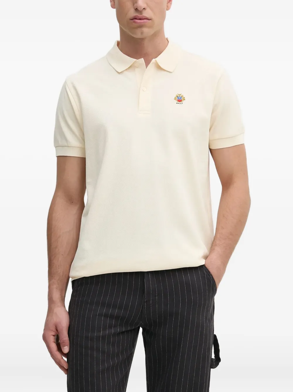 Bally Poloshirt met geborduurd logo Beige