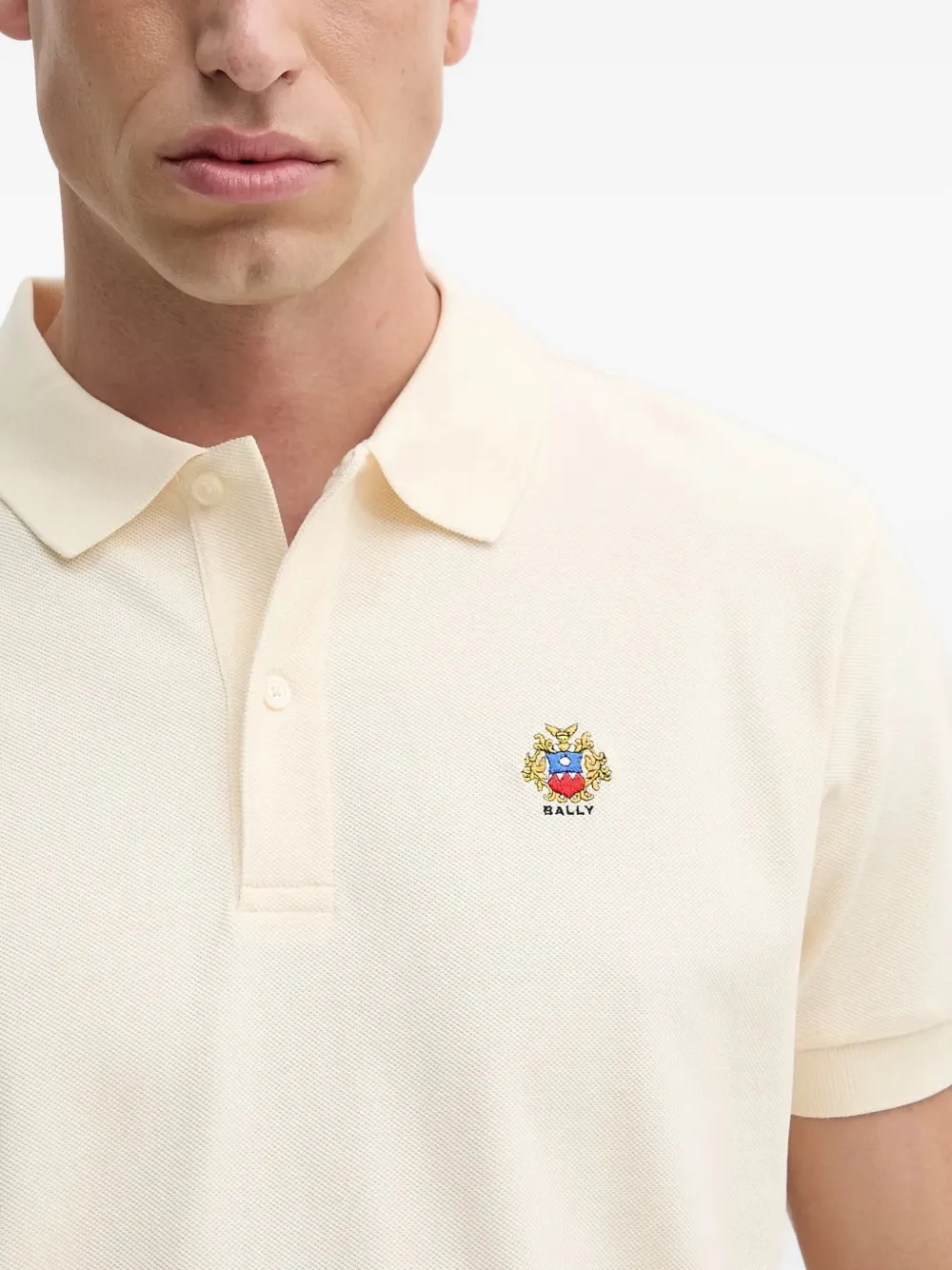 Bally Poloshirt met geborduurd logo Beige