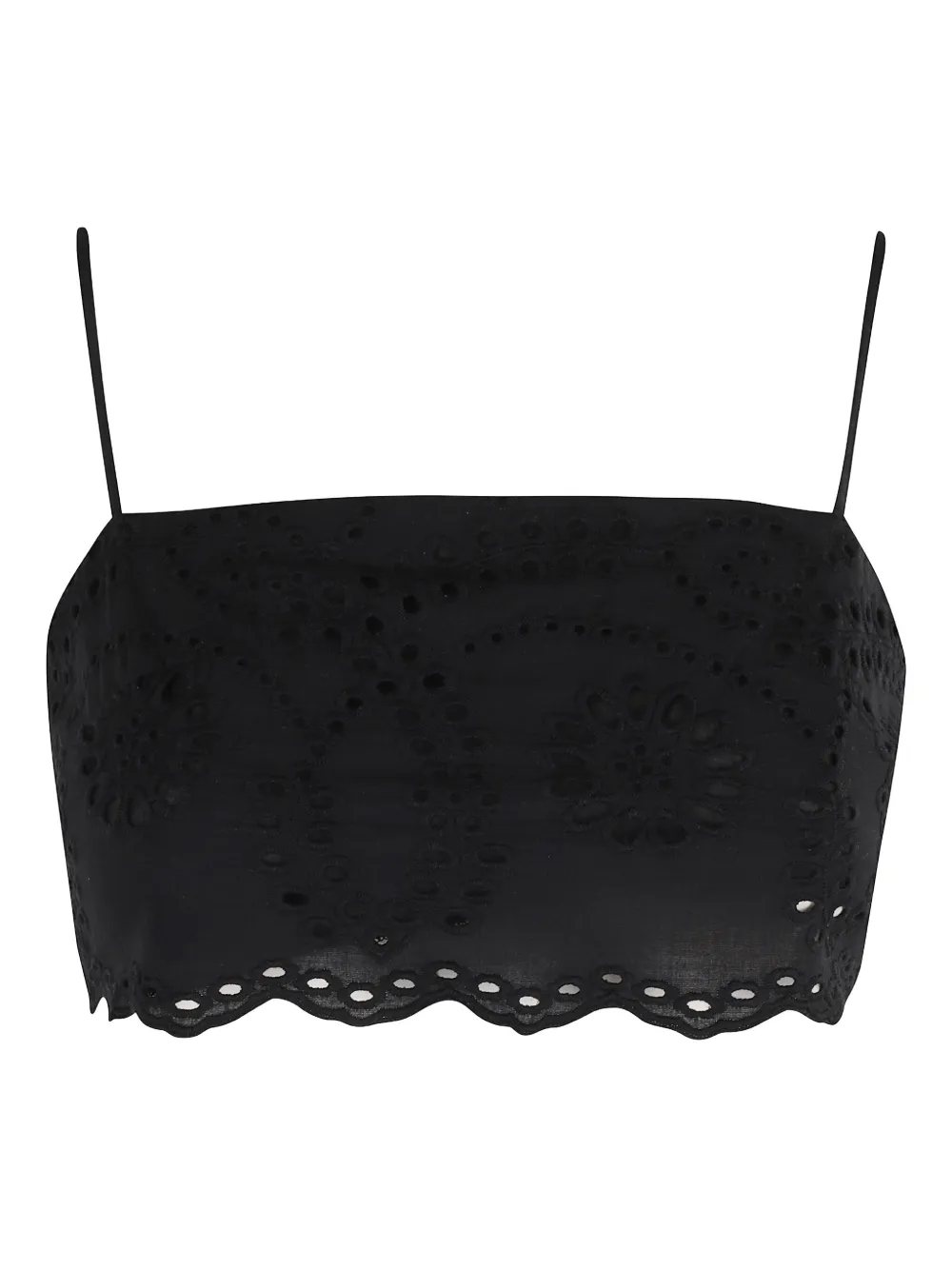 MC2 Saint Barth Florida broderie anglaise top Zwart
