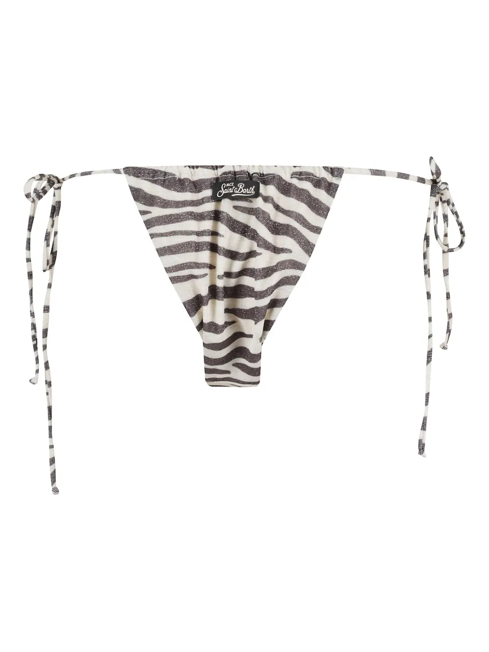 MC2 Saint Barth zebra-print bikini bottoms | White | Image 1