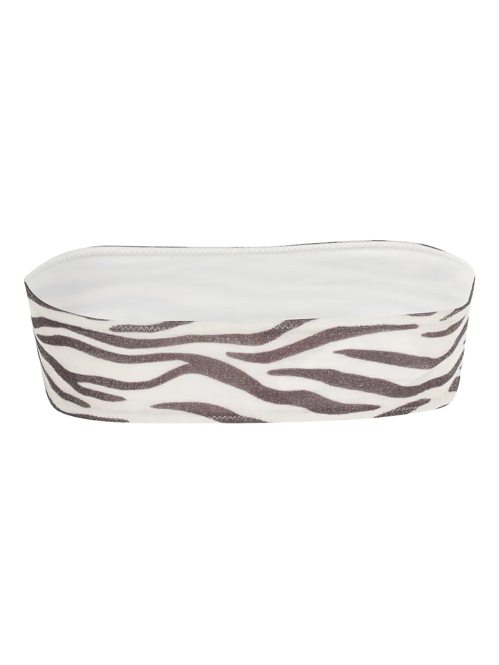 MC2 Saint Barth Bandeau bikinitop met zebraprint Wit