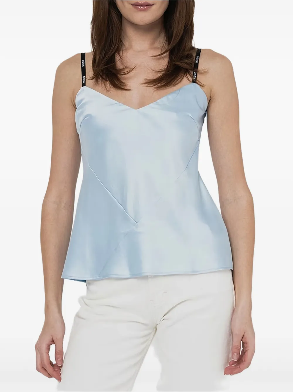 BOSS top con cuello en v | azul | Image 1