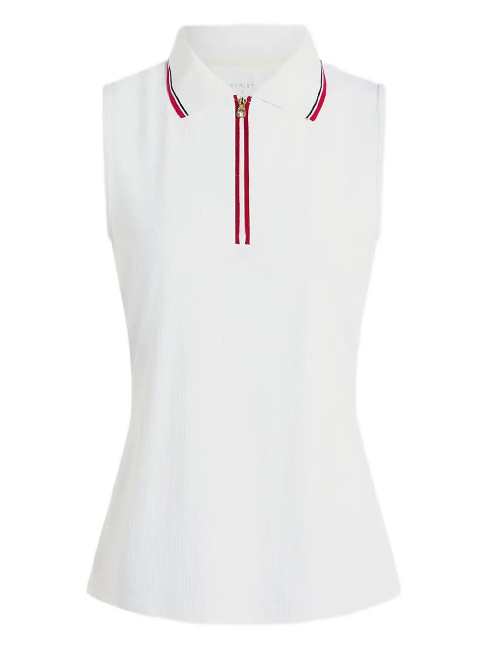 Varley Geribbelde tanktop met rits Wit