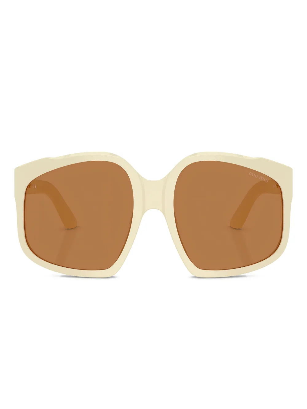 Miu Miu Eyewear Ombre sculpted sunglasses | Neutrals | Image 1