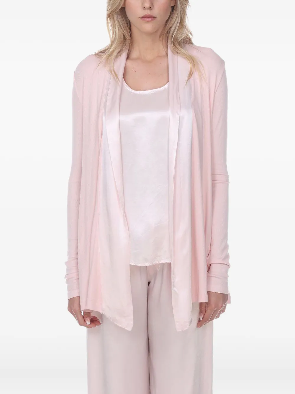 PJ Harlow Dreamwear Amelia badjas met satijnen afwerking Roze