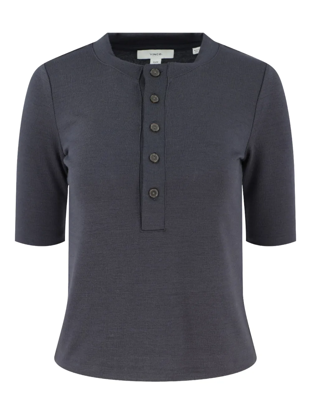 Vince fine-ribbed T-shirt Grijs