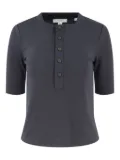 Vince fine-ribbed T-shirt - Grey