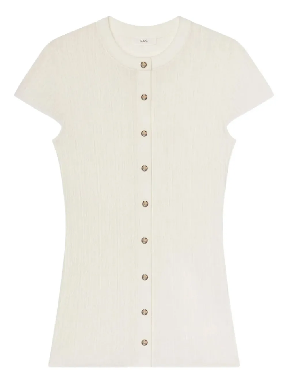 A.L.C. button-front ribbed cardigan | White | Image 1