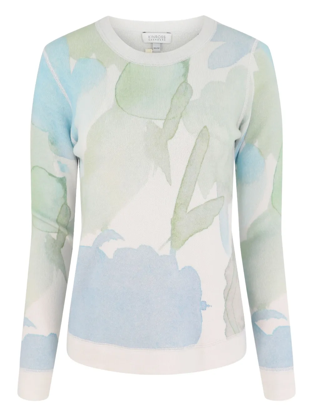 watercolour-print crew-neck sweatshirt