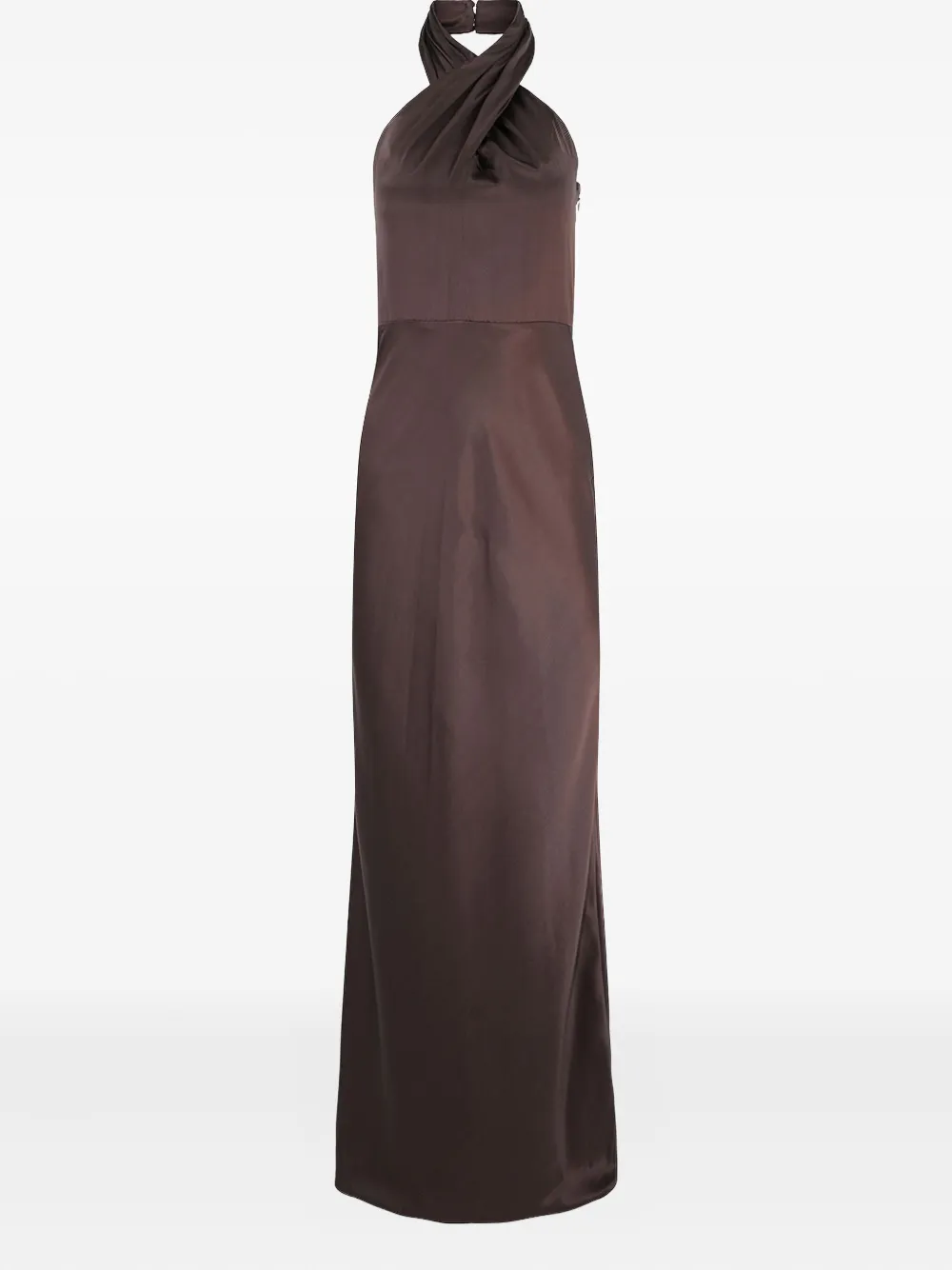 Veronica Beard Halter-neck Cross-front Maxi Dress
