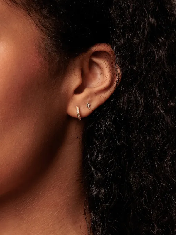Sydney Evan Diamond Huggie Earrings in Gold