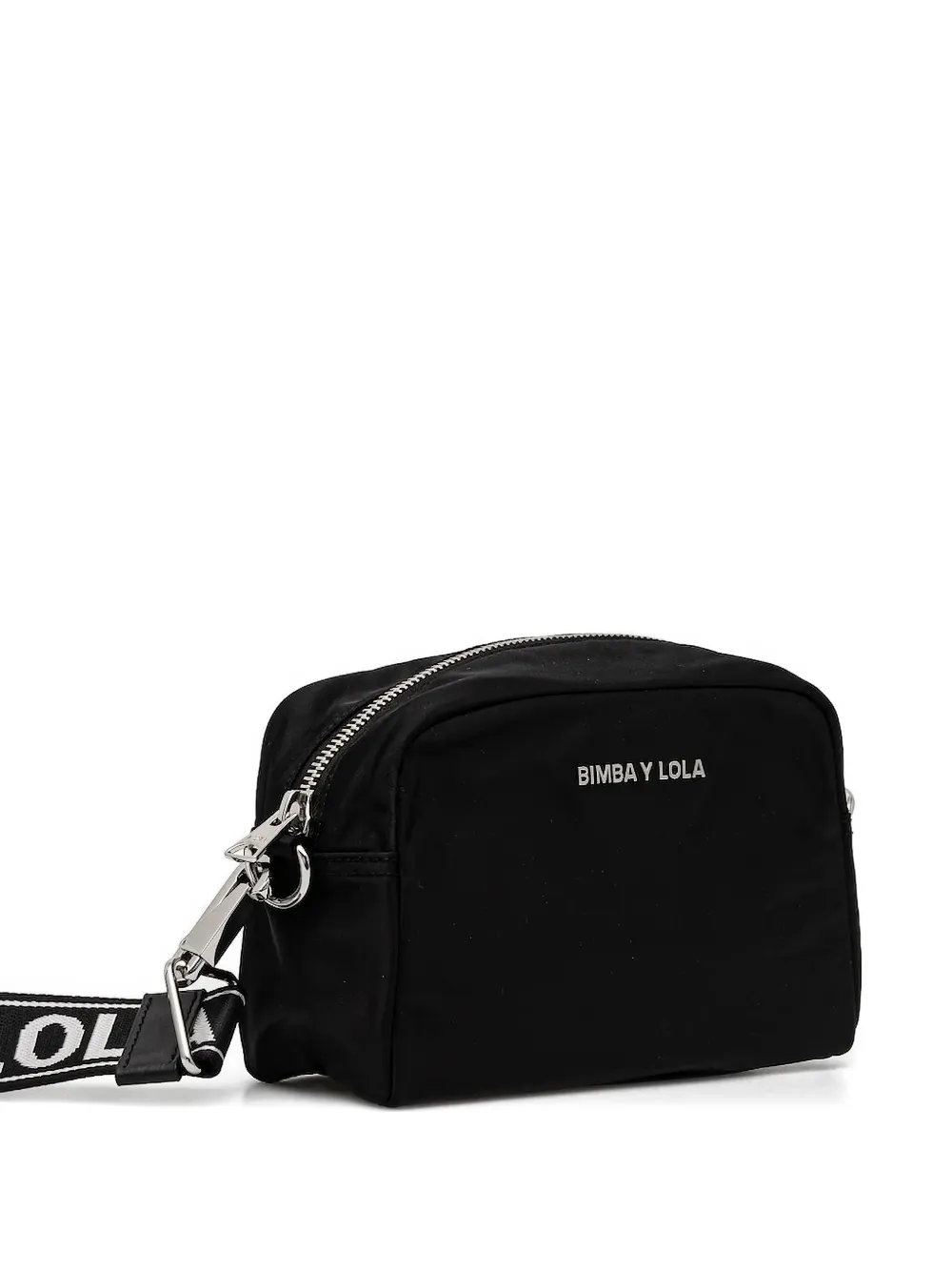Bimba Y Lola Branded-strap Cross Body Bag In Black