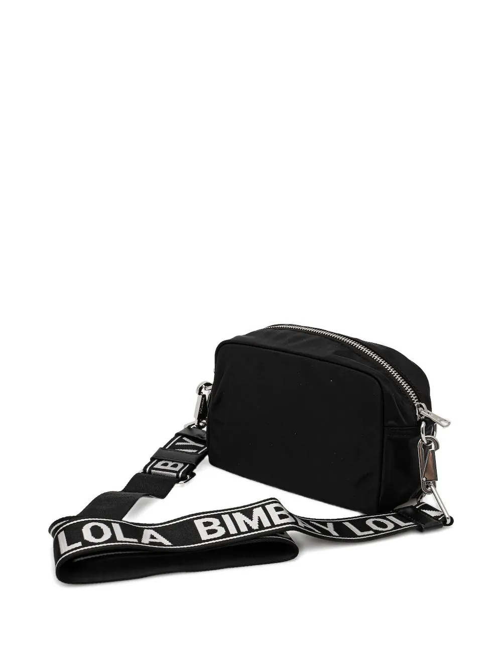 Bimba Y Lola Branded-strap Cross Body Bag In Black