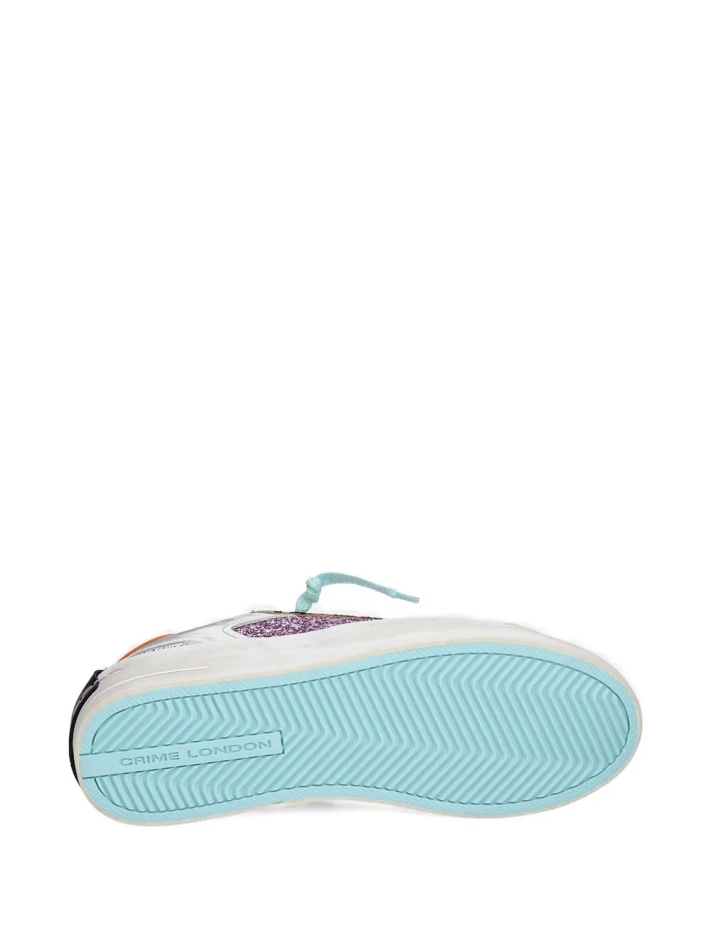 Crime London glitter leopard-panel trainers White