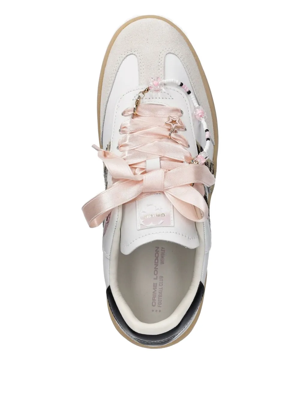 Crime London Wembley sneakers met luipaardprint - Wit