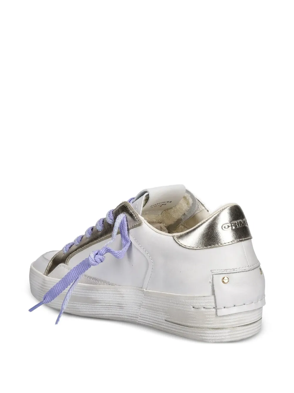 Crime London metallic-details palm-tree sneakers White