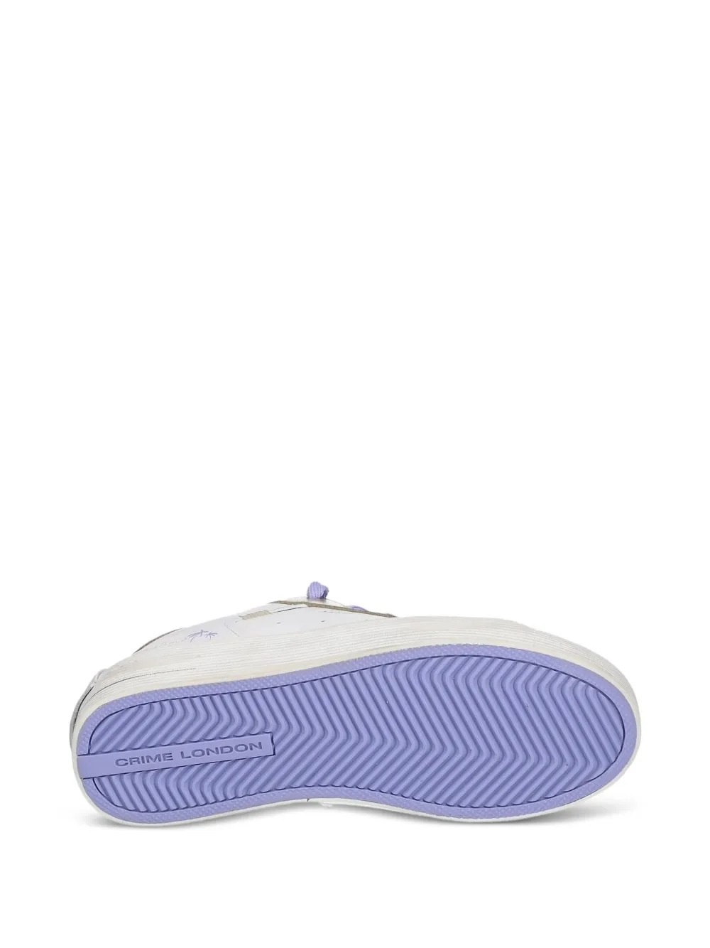 Crime London metallic-details palm-tree sneakers White