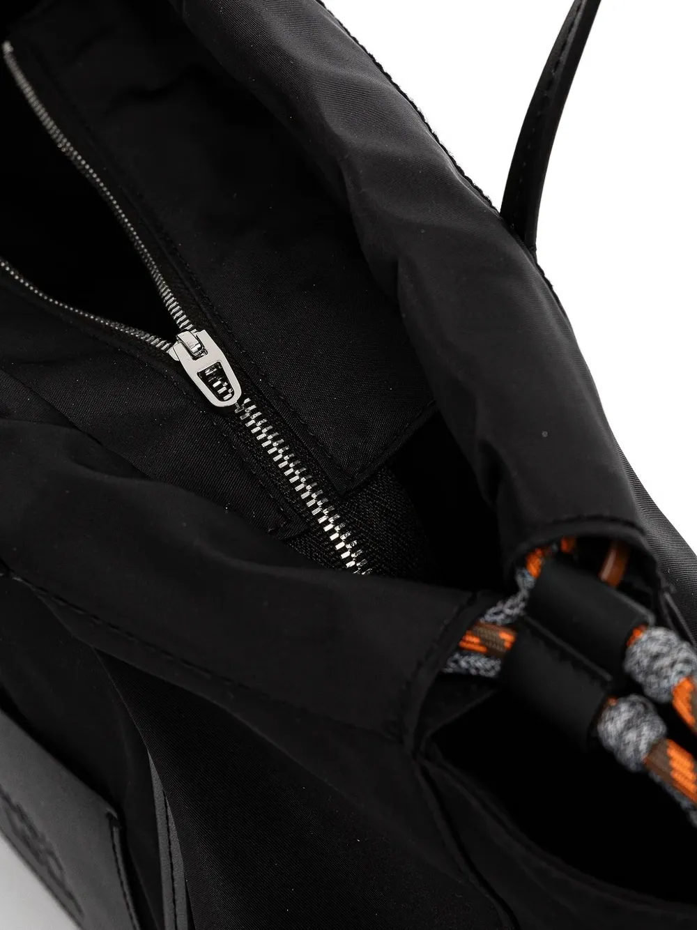 Bimba Y Lola Large Drawstring Tote Bag In Black