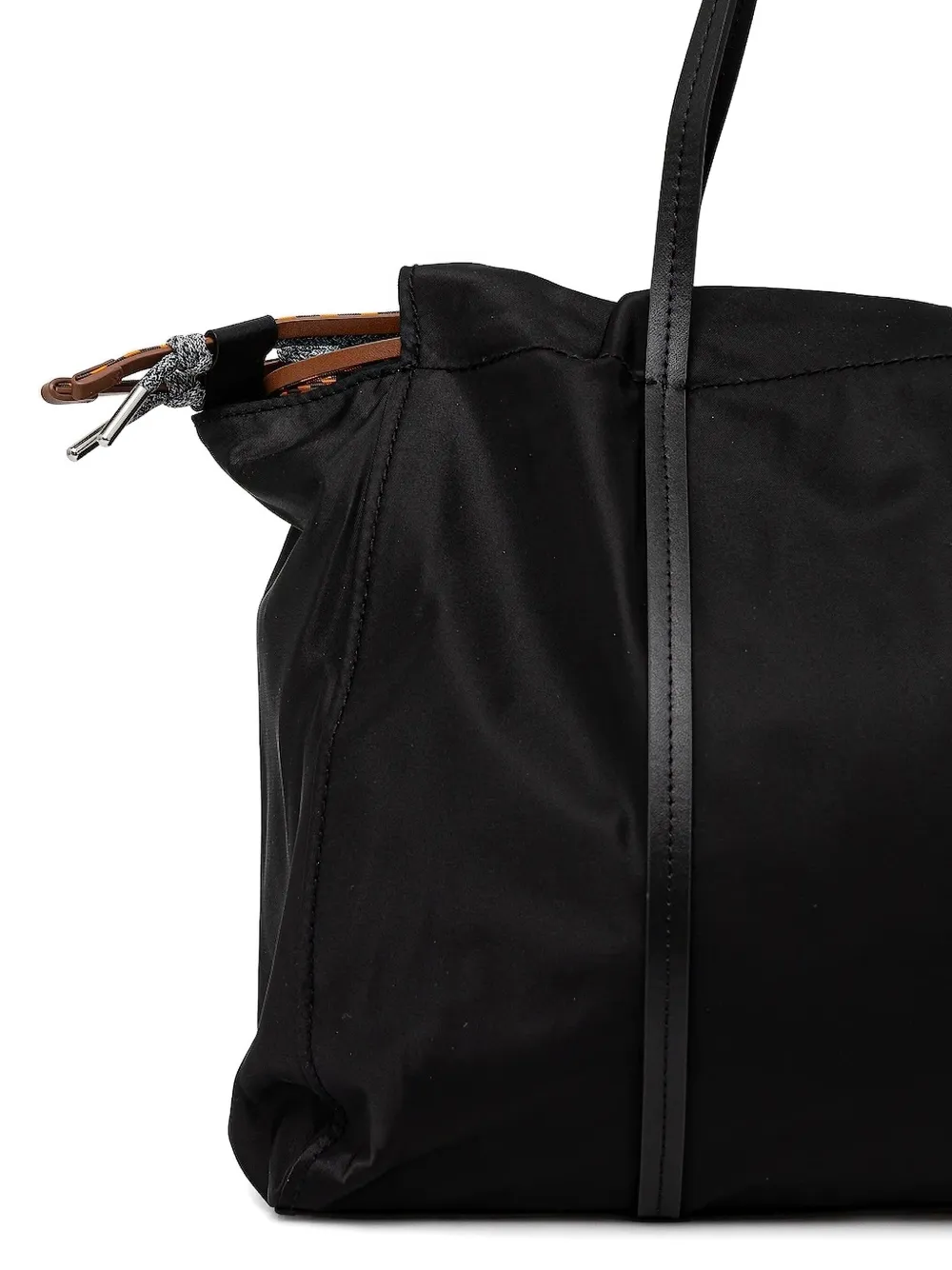 Bimba Y Lola Large Drawstring Tote Bag In Black