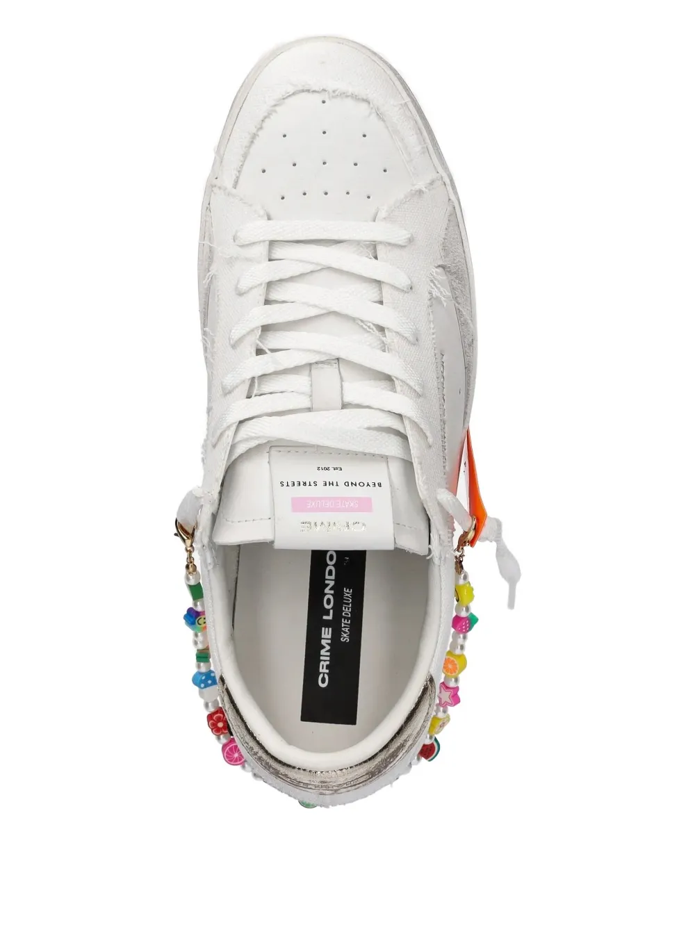 Crime London Sneakers met kralendetail - Wit