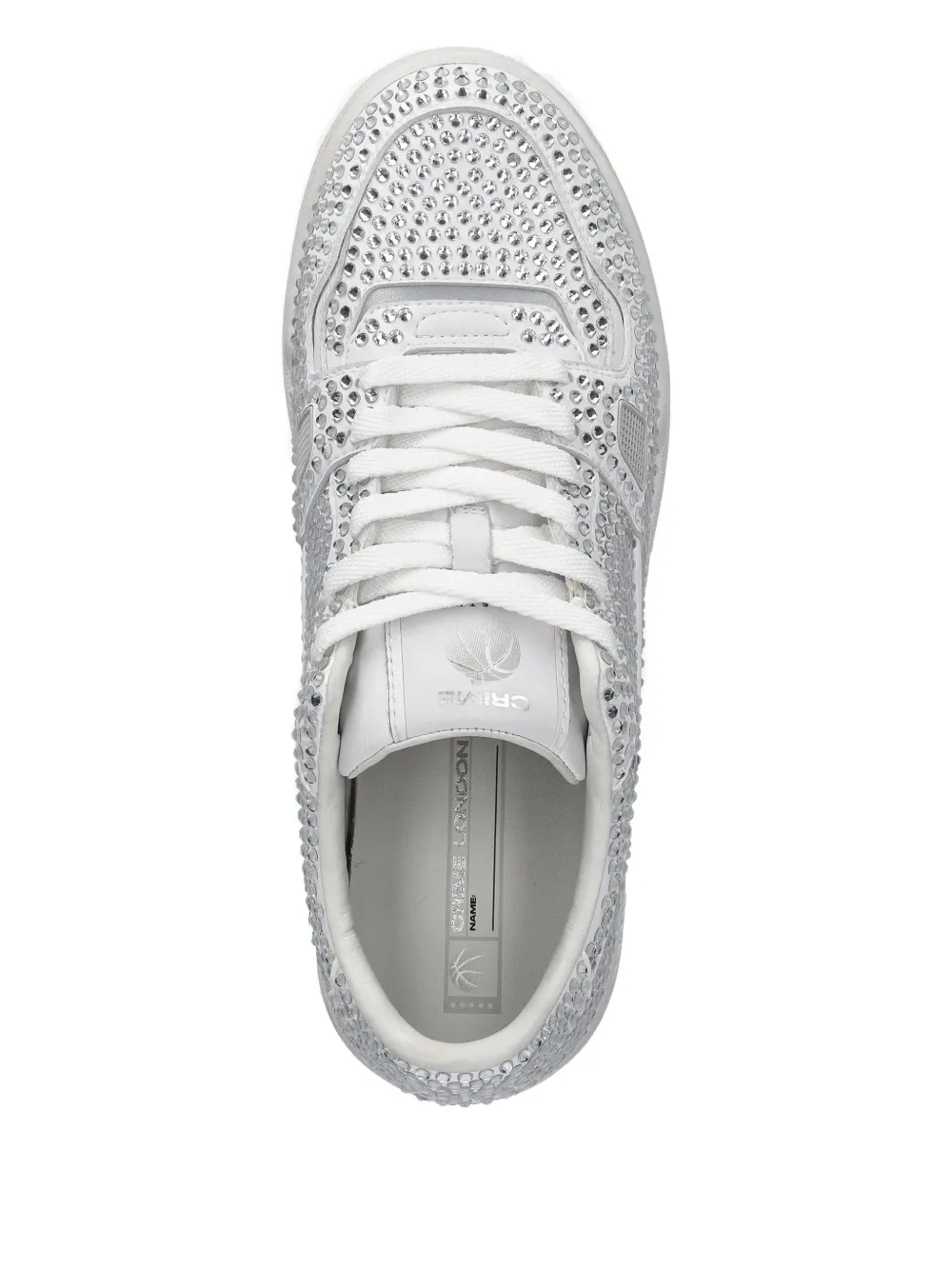 Crime London crystal-embellished sneakers White
