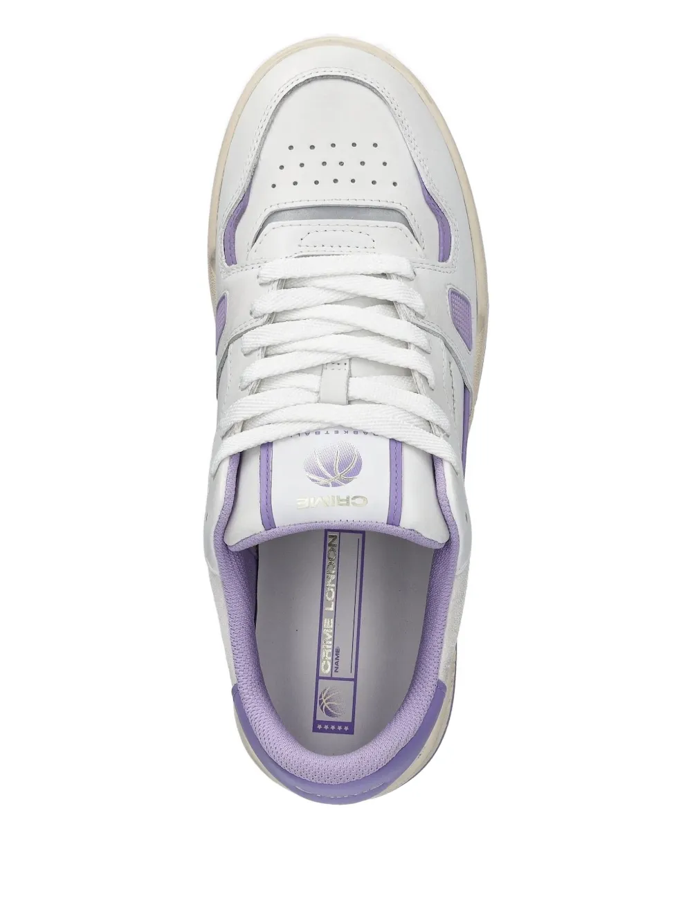 Crime London Embroidered-logo Sneakers In White