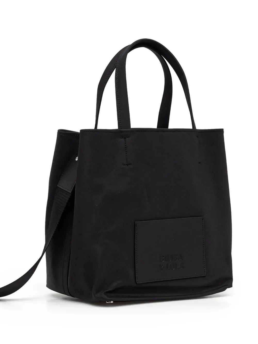 Bimba y Lola Kleine shopper met leren afwerking - Zwart