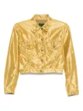Jean Paul Gaultier Pre-Owned 1989 metallic-finish snap-fastening jacket - Gold