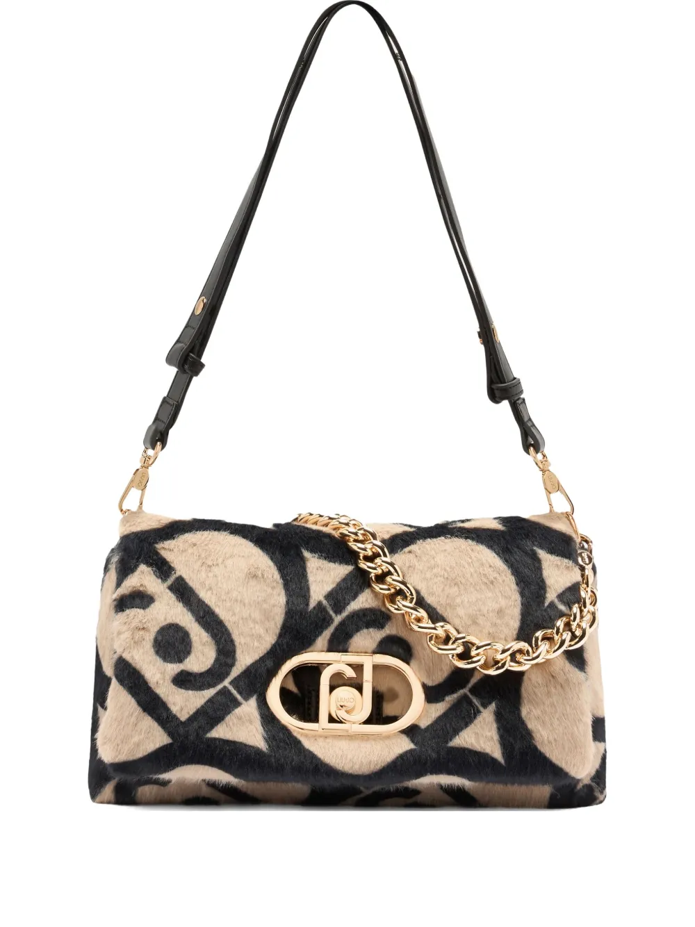 LIU JO Medium LaPuffy bag with logo - Bianco