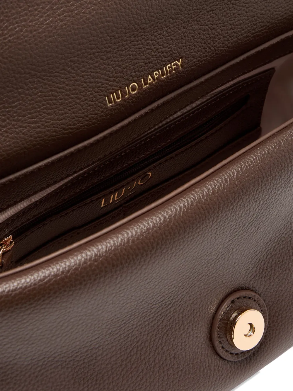 LIU JO medium LaPuffy teddy crossbody bag Bruin