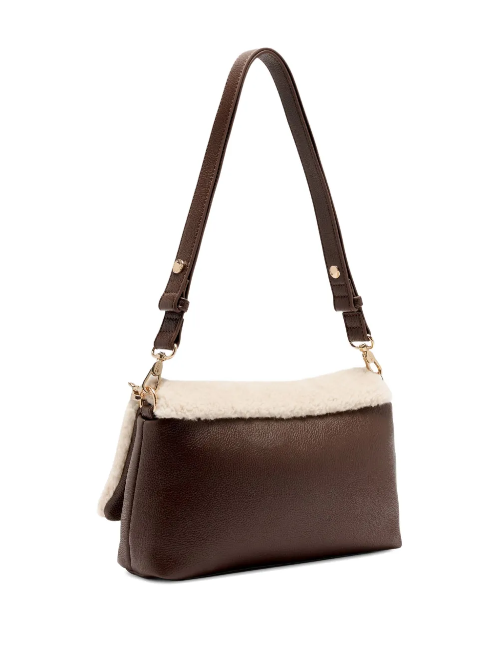 LIU JO medium LaPuffy teddy crossbody bag Bruin