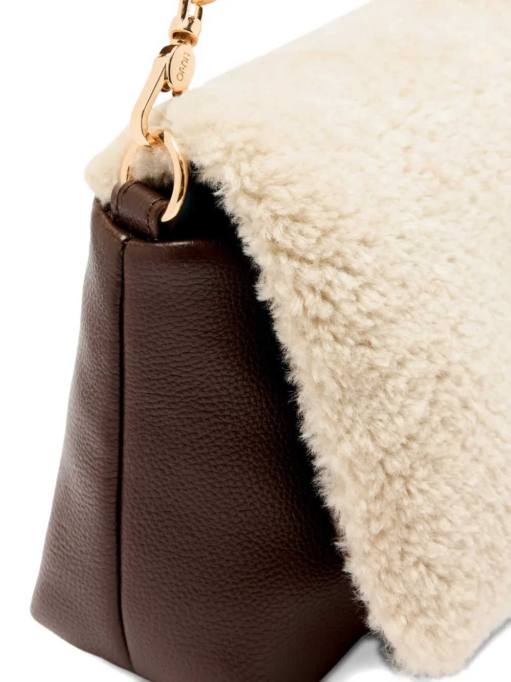 LIU JO medium LaPuffy teddy crossbody bag Bruin