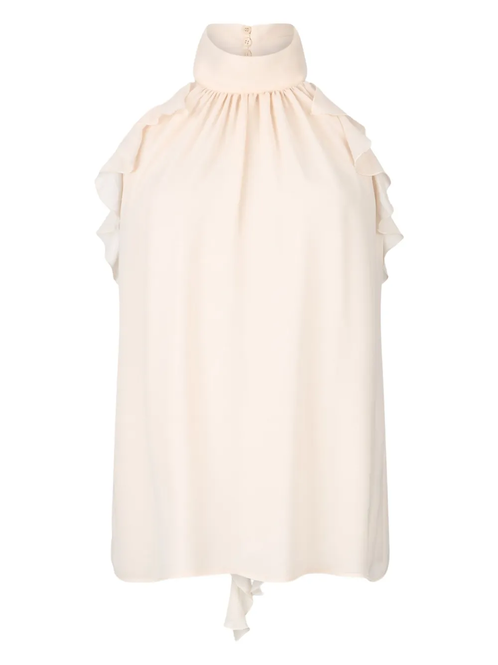 LIU JO ruffled halter top Wit