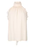 LIU JO ruffled halter top - White