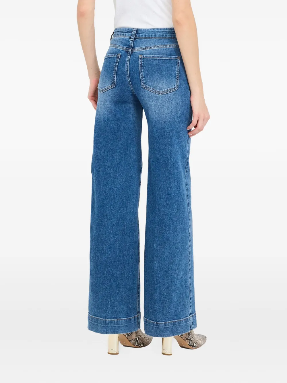 LIU JO ironed-pleat jeans Blauw