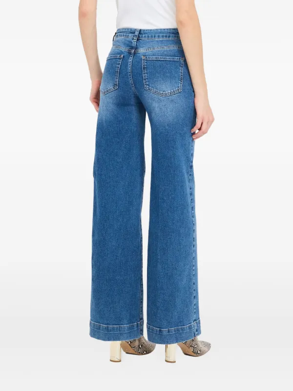 LIU JO Jeans Con Pieghe Blu FARFETCH IT