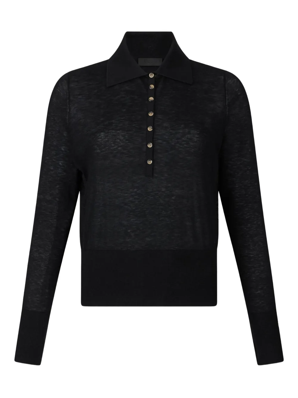 Liu •jo Cotton And Cashmere Polo Shirt In Black