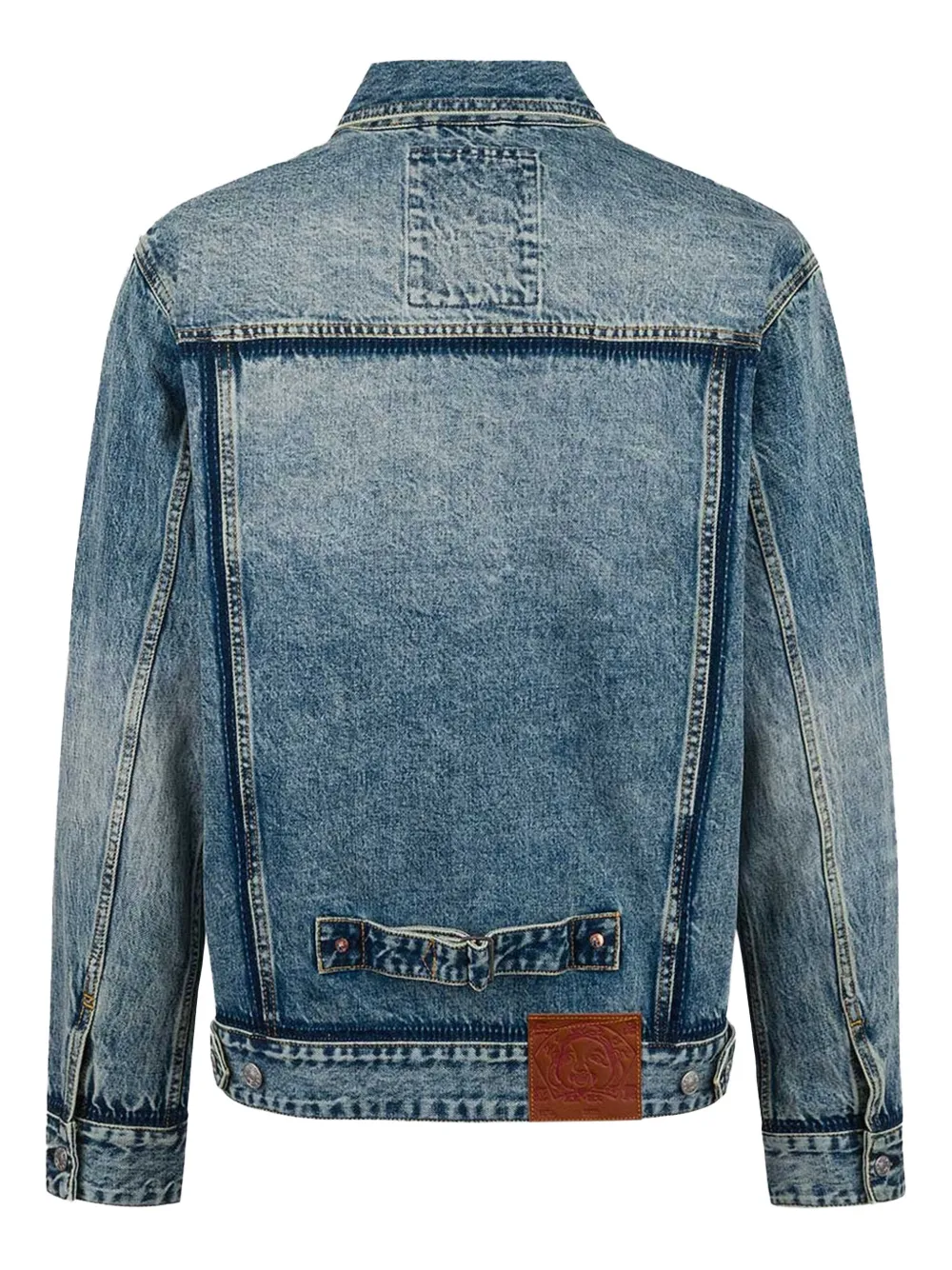 EVISU Denim jack met logopatch Blauw