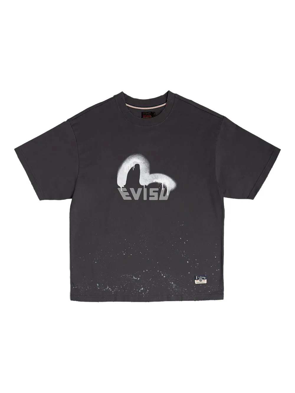 EVISU spray-logo T-shirt Grijs