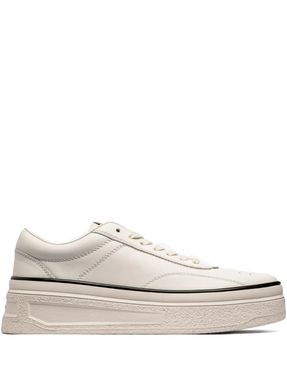 Jil Sander platform lace-up sneakers - White