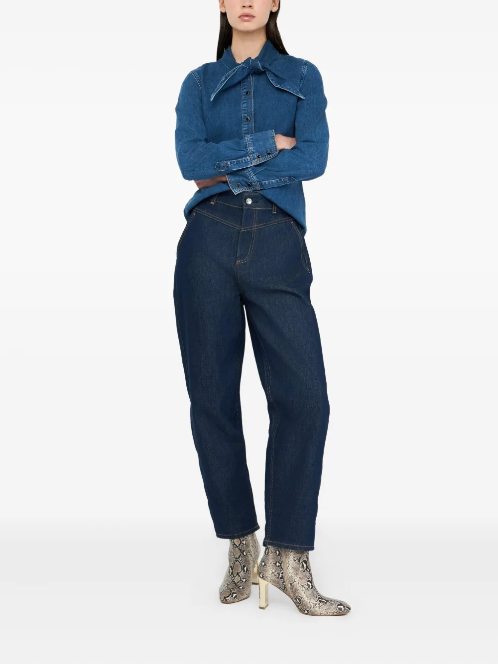 LIU JO logo-patch jeans Blauw